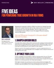 Five Ideas for Powering True Growth in RIA Firms