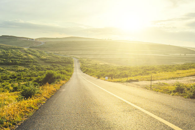 a road in the mountains